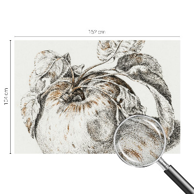 Self-adhesive photo wallpaper with an apple leaf design