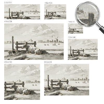 Self-adhesive photo wallpaper with a rural idyll scene
