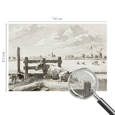Self-adhesive photo wallpaper with a rural idyll scene