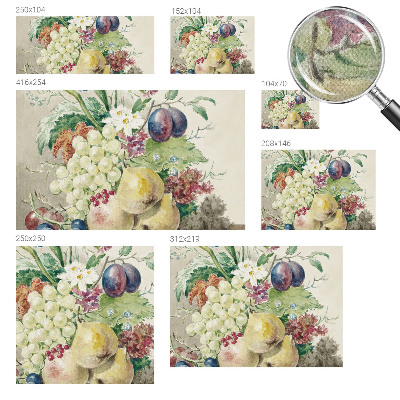 Stick-on wall mural Flowers and fruits