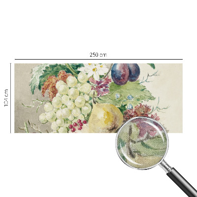Stick-on wall mural with a flowers and fruits design