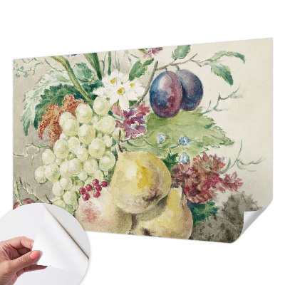 Stick-on wall mural Flowers and fruits