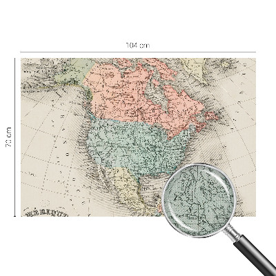 Peel and stick wall mural for kids' room Historical map