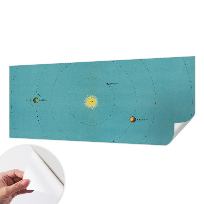 3D wall mural with a cosmic system design