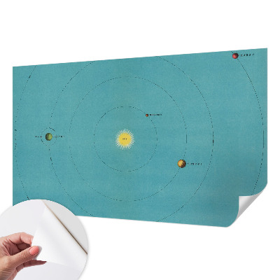 3D wall mural with a cosmic system design