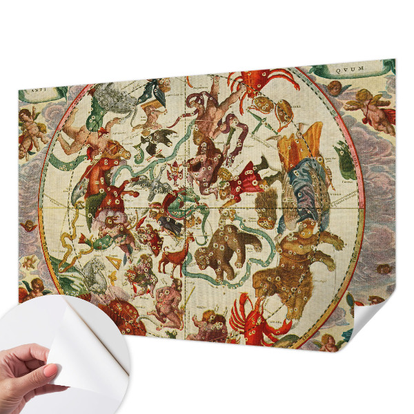 3D photo wallpaper mural with star compositions