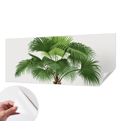 Nursery wall mural with an exotic palm tree design