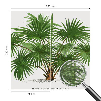 Children's wall mural with an exotic patterned design