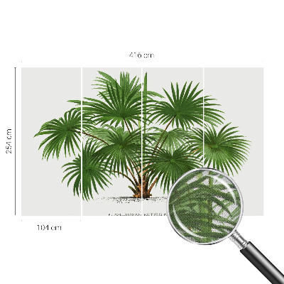 Children's wall mural with an exotic patterned design