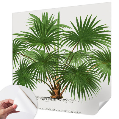 Children's wall mural with an exotic patterned design