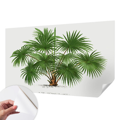 Children's wall mural with an exotic patterned design