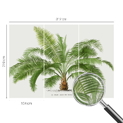 Baby room wall mural Shiny palm tree