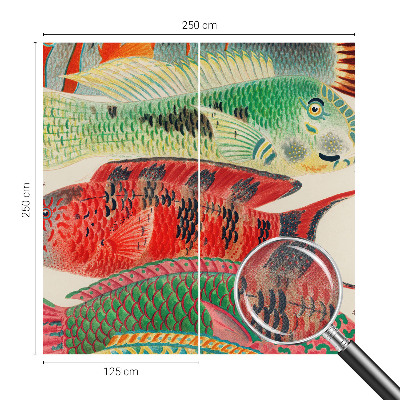 Peel and stick wall mural Exotic fish