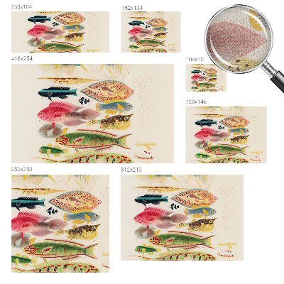 Self-adhesive wall mural Colorful fish