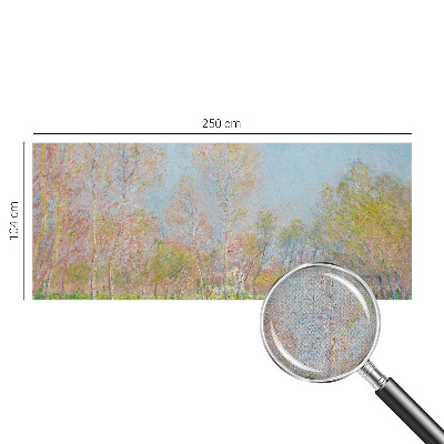 Stick-on wall mural with a spring park scene