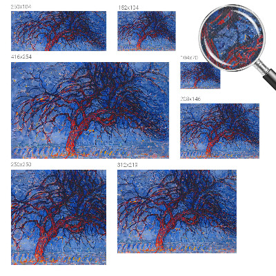 Peel and stick wall mural for bedroom Flame Tree