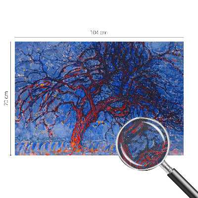 Peel and stick wall mural for bedroom with a flame tree design