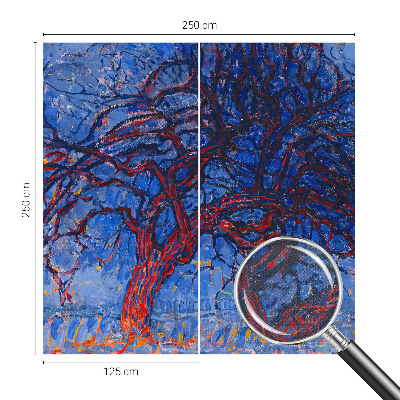 Peel and stick wall mural for bedroom Flame Tree