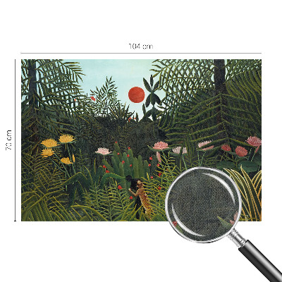 Removable wall mural wallpaper with an exotic landscape design