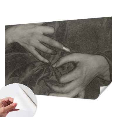 Removable wall mural Hands material