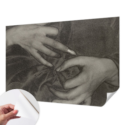 Removable wall mural Hands material