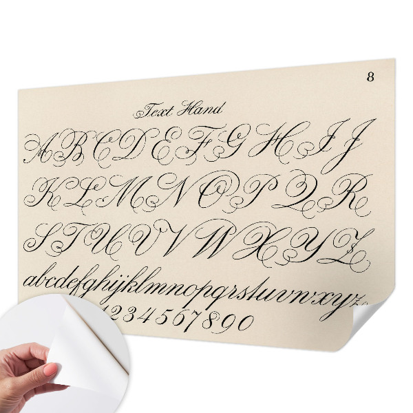 Peel and stick wall mural for living room Calligraphic writing