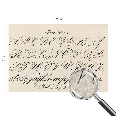 Peel and stick wall mural for living room with a calligraphic writing design