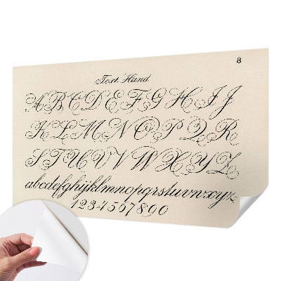 Peel and stick wall mural for living room Calligraphic writing