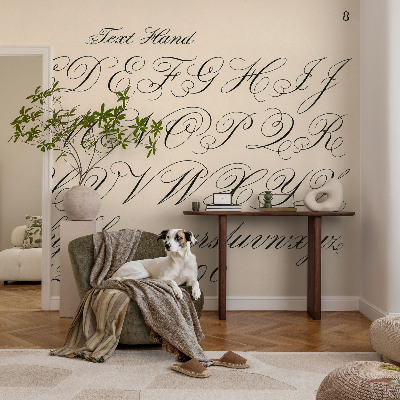 Peel and stick wall mural for living room Calligraphic writing