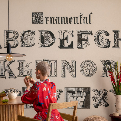 3D wall mural Decorative letters