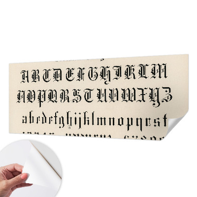 3D photo wallpaper mural featuring gothic letters