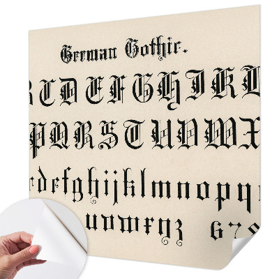 3D photo wallpaper mural featuring gothic letters