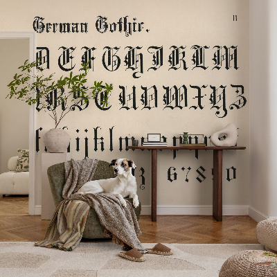 3D photo wallpaper mural Gothic letters