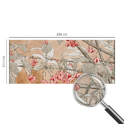 Peel and stick wall mural with a floral harmony design