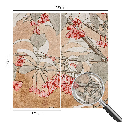 Peel and stick wall mural with a floral harmony design