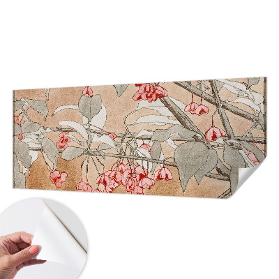 Peel and stick wall mural with a floral harmony design