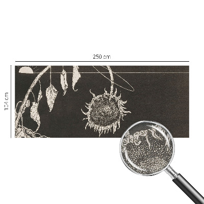 Removable wall mural with a nostalgic sunflower design