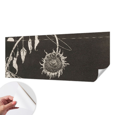Removable wall mural Nostalgic sunflower