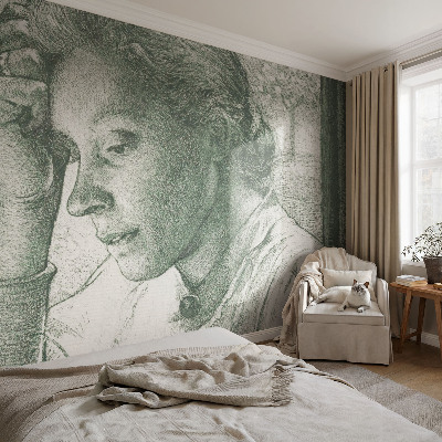Stick-on wall mural Reflective woman