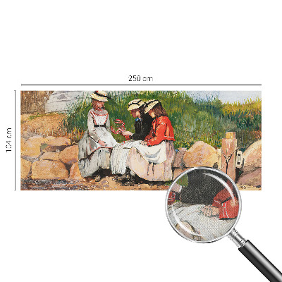 3D wall mural with a summer vacation scene