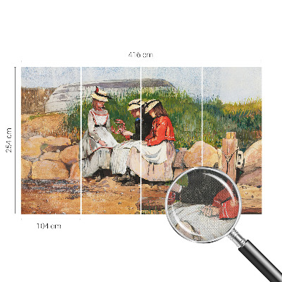 3D wall mural with a summer vacation scene