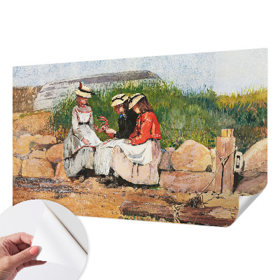 3D wall mural with a summer vacation scene