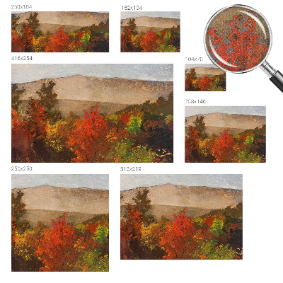 Peel and stick wall mural for kids' room with an autumn panorama design