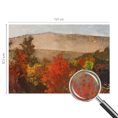 Peel and stick wall mural for kids' room with an autumn panorama design