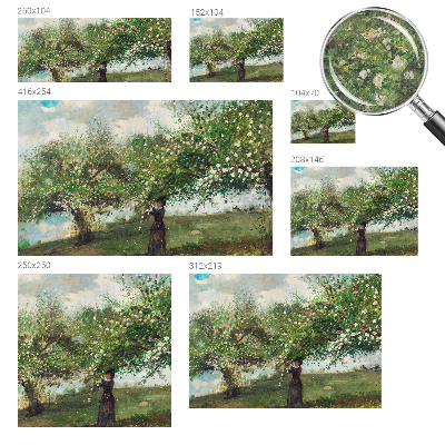 3D photo wallpaper mural with a spring scene