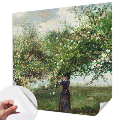 3D photo wallpaper mural with a spring scene