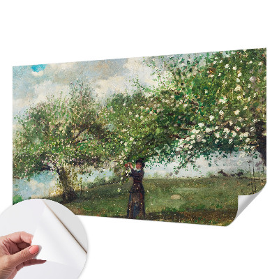 3D photo wallpaper mural with a spring scene