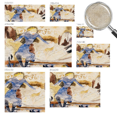 Children's wall mural Feminine peace