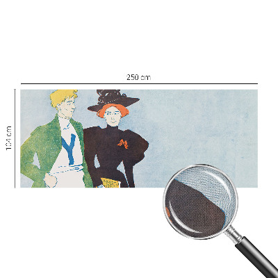 Peel and stick wallpaper mural in a retro style