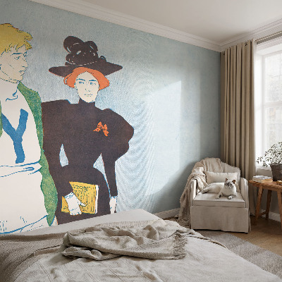 Peel and stick wallpaper mural Retro style